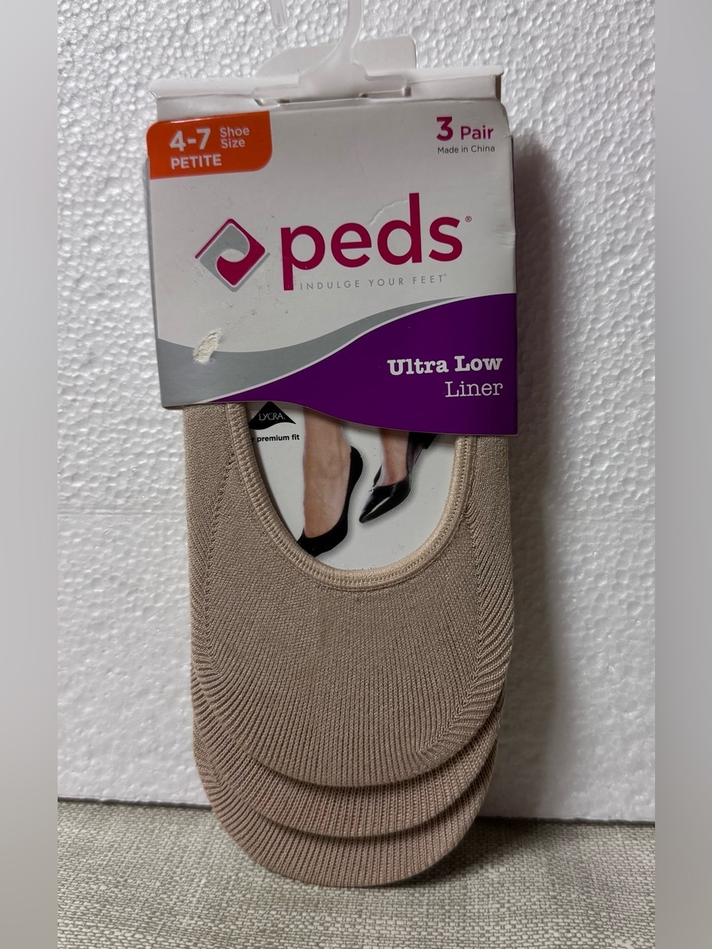 peds Ultra Low Liner No-Show Socks - Nude (3 Pair)
